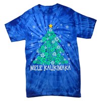 Hawaii Mele Kalikimaka Merry Christmas Hawaiian Xmas Tree Gift Tie-Dye T-Shirt