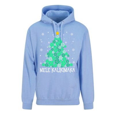 Hawaii Mele Kalikimaka Merry Christmas Hawaiian Xmas Tree Gift Unisex Surf Hoodie