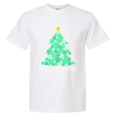 Hawaii Mele Kalikimaka Merry Christmas Hawaiian Xmas Tree Gift Garment-Dyed Heavyweight T-Shirt