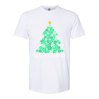 Hawaii Mele Kalikimaka Merry Christmas Hawaiian Xmas Tree Gift Softstyle CVC T-Shirt