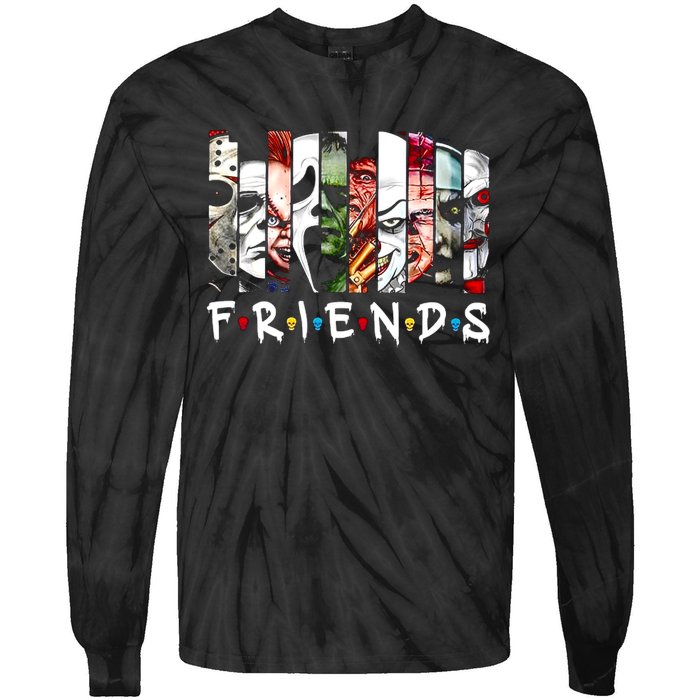 Horror Movie Killers Tie-Dye Long Sleeve Shirt