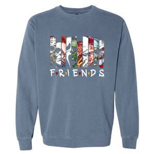 Horror Movie Killers Garment-Dyed Sweatshirt