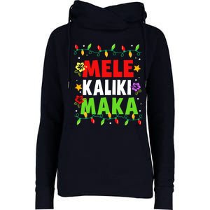 Hawaiian Mele Kalikimaka Christmas Matching Family Pajama Womens Funnel Neck Pullover Hood