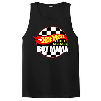 Hot Mess Little Stressed Mama Funny Mom Life Mom Of Meaningful Gift PosiCharge Competitor Tank