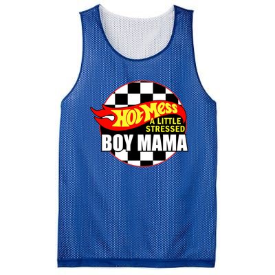 Hot Mess Little Stressed Mama Funny Mom Life Mom Of Meaningful Gift Mesh Reversible Basketball Jersey Tank