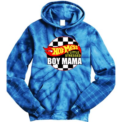 Hot Mess Little Stressed Mama Funny Mom Life Mom Of Meaningful Gift Tie Dye Hoodie