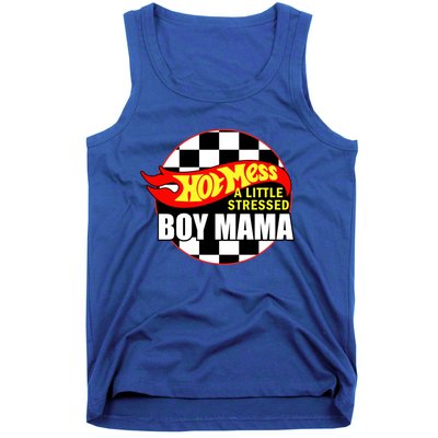 Hot Mess Little Stressed Mama Funny Mom Life Mom Of Meaningful Gift Tank Top