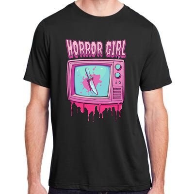 Horror Movie Lover Pastel Goth Slasher Pink Retro TV Scary Adult ChromaSoft Performance T-Shirt