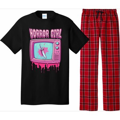 Horror Movie Lover Pastel Goth Slasher Pink Retro TV Scary Pajama Set