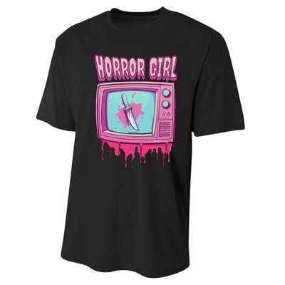 Horror Movie Lover Pastel Goth Slasher Pink Retro TV Scary Performance Sprint T-Shirt