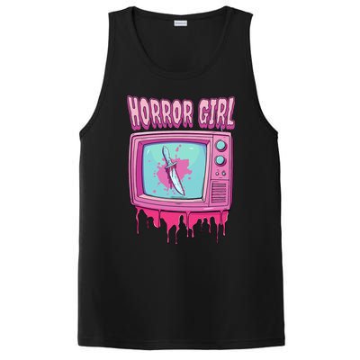 Horror Movie Lover Pastel Goth Slasher Pink Retro TV Scary PosiCharge Competitor Tank