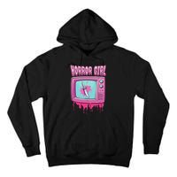 Horror Movie Lover Pastel Goth Slasher Pink Retro TV Scary Tall Hoodie