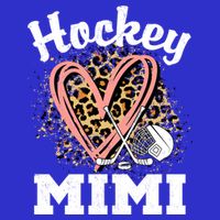 Hockey Mimi Leopard Heart Ice Hockey Grandma Great Gift T-Shirt