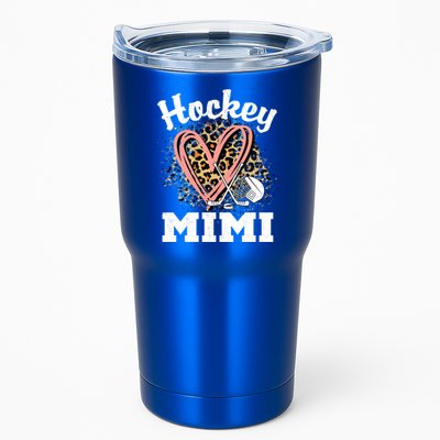 Hockey Mimi Leopard Heart Ice Hockey Grandma Great Gift Tumbler