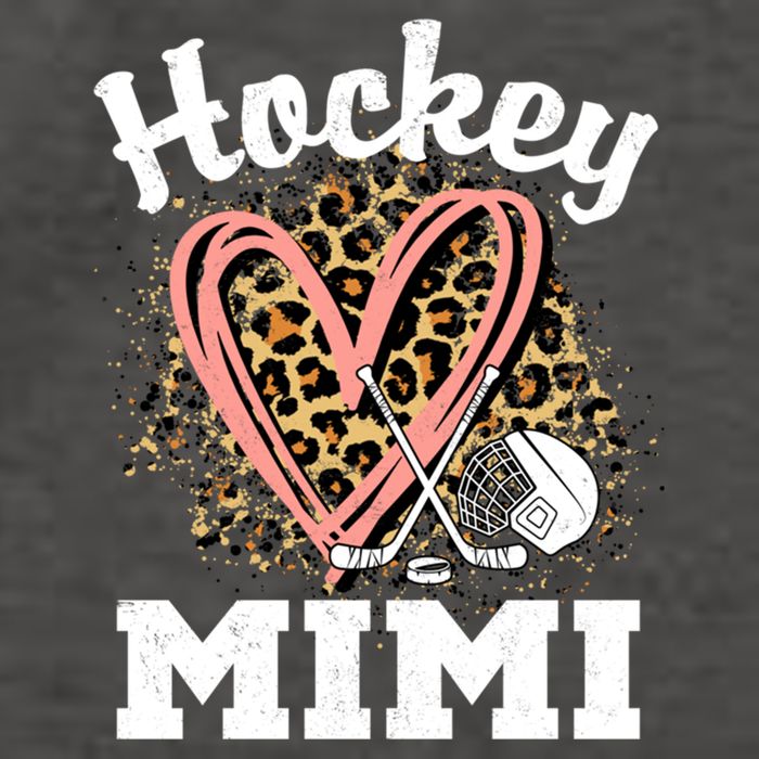 Hockey Mimi Leopard Heart Ice Hockey Grandma Great Gift Vector Backpack