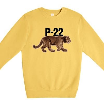 Hollywood Mountain Lion P22 Los Angeles Cougar Premium Crewneck Sweatshirt