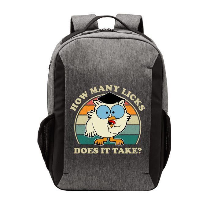 How Many Licks Does It Take Retro Sunset Vector Backpack