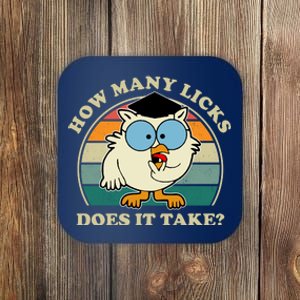 How Many Licks Does It Take Retro Sunset Coaster