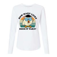 How Many Licks Does It Take Retro Sunset Womens Cotton Relaxed Long Sleeve T-Shirt