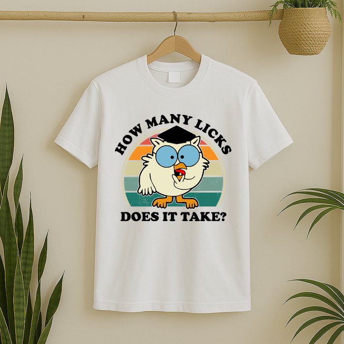 How Many Licks Does It Take Retro Sunset T-Shirt