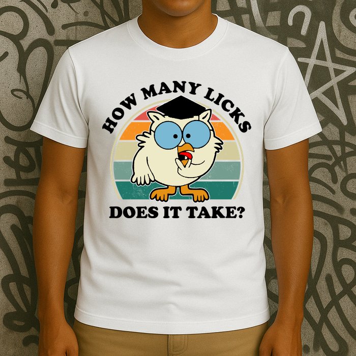 How Many Licks Does It Take Retro Sunset T-Shirt