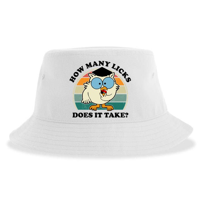 How Many Licks Does It Take Retro Sunset Sustainable Bucket Hat