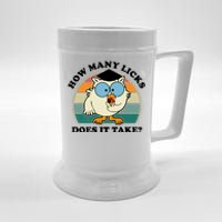 How Many Licks Does It Take Retro Sunset Beer Stein