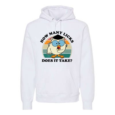 How Many Licks Does It Take Retro Sunset Premium Hoodie