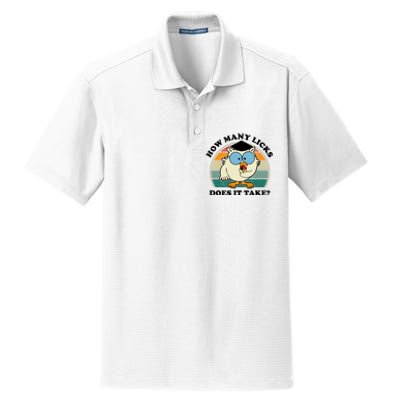 How Many Licks Does It Take Retro Sunset Dry Zone Grid Polo