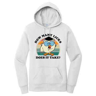 How Many Licks Does It Take Retro Sunset Women's Pullover Hoodie