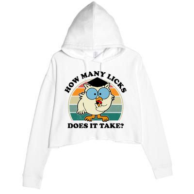 How Many Licks Does It Take Retro Sunset Crop Fleece Hoodie