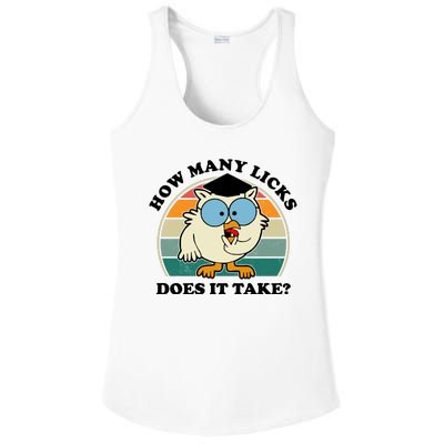 How Many Licks Does It Take Retro Sunset Ladies PosiCharge Competitor Racerback Tank