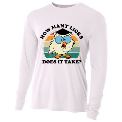 How Many Licks Does It Take Retro Sunset Cooling Performance Long Sleeve Crew