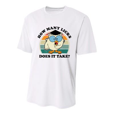 How Many Licks Does It Take Retro Sunset Youth Performance Sprint T-Shirt