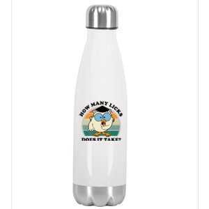 How Many Licks Does It Take Retro Sunset Stainless Steel Insulated Water Bottle