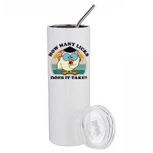 How Many Licks Does It Take Retro Sunset Stainless Steel Tumbler