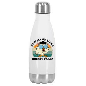 How Many Licks Does It Take Retro Sunset Stainless Steel Insulated Water Bottle