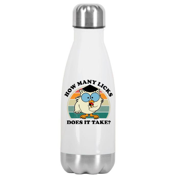 How Many Licks Does It Take Retro Sunset Stainless Steel Insulated Water Bottle