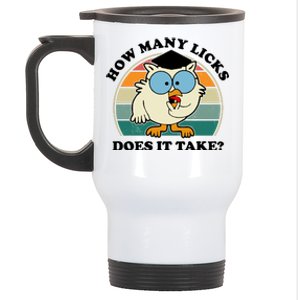 How Many Licks Does It Take Retro Sunset Stainless Steel Travel Mug