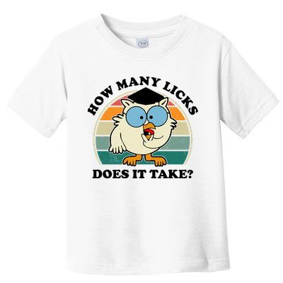 How Many Licks Does It Take Retro Sunset Toddler T-Shirt