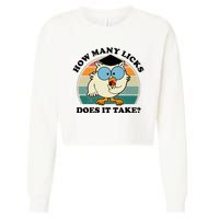 How Many Licks Does It Take Retro Sunset Cropped Pullover Crew