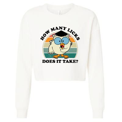 How Many Licks Does It Take Retro Sunset Cropped Pullover Crew