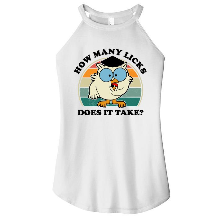 How Many Licks Does It Take Retro Sunset Women's Perfect Tri Rocker Tank