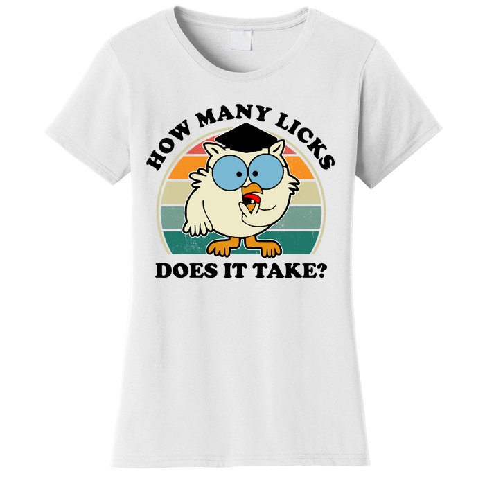 How Many Licks Does It Take Retro Sunset Women's T-Shirt