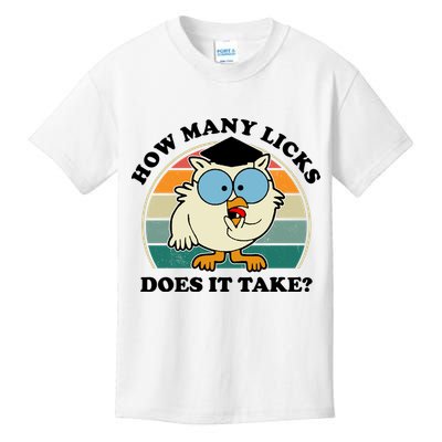 How Many Licks Does It Take Retro Sunset Kids T-Shirt