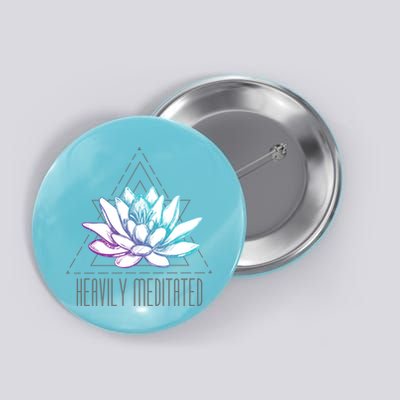 Heavily Meditated Lotus Minimalist Meditation Spiritual Gift Button