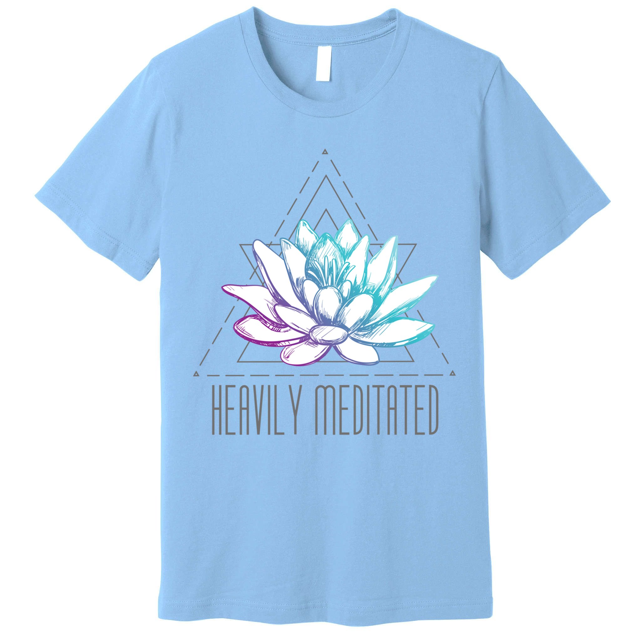 Heavily Meditated Lotus Minimalist Meditation Spiritual Gift Premium T-Shirt