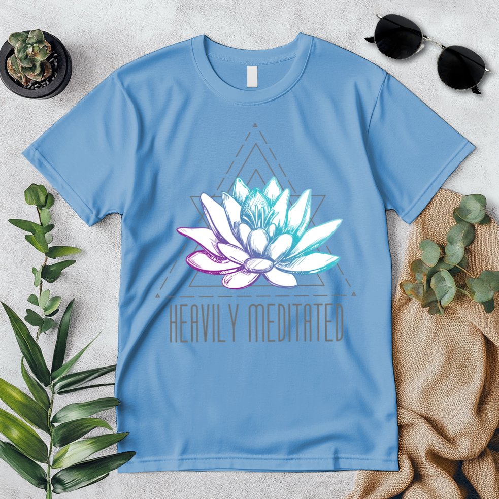 Heavily Meditated Lotus Minimalist Meditation Spiritual Gift Premium T-Shirt