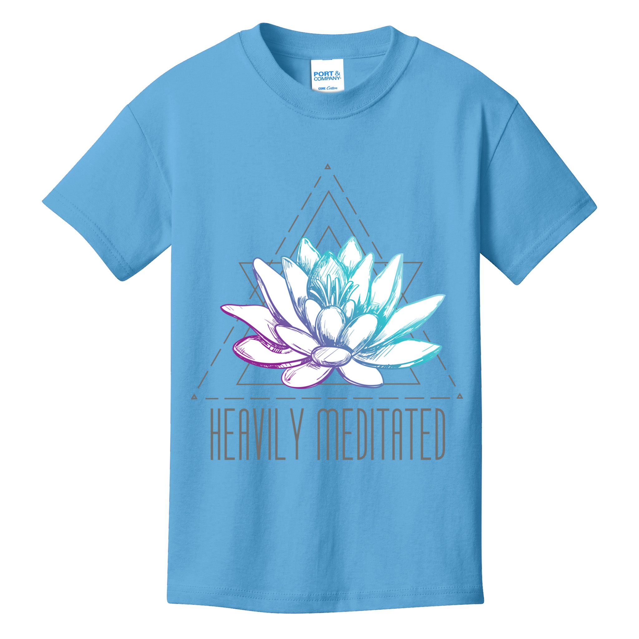 Heavily Meditated Lotus Minimalist Meditation Spiritual Gift Kids T-Shirt