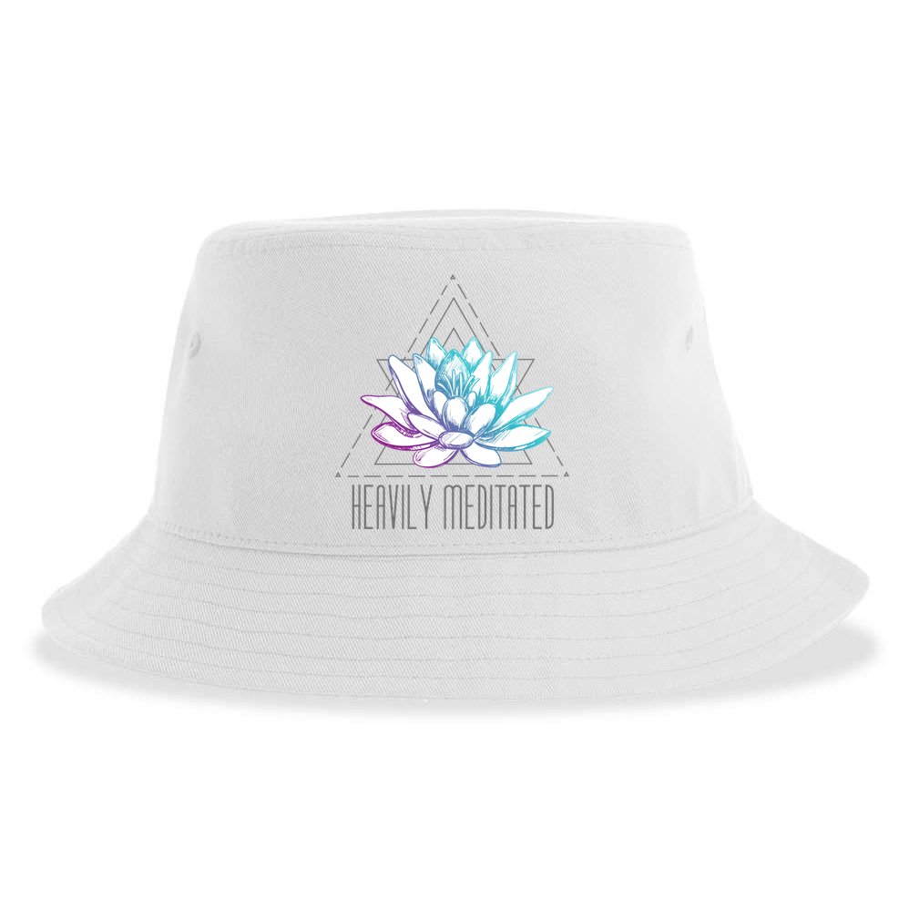 Heavily Meditated Lotus Minimalist Meditation Spiritual Gift Sustainable Bucket Hat